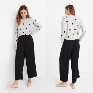 Madewell Drapey Jacquard Huston Pull-On Crop Pants